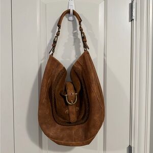 Etienne Aigner Tan Leather Hobo Bag